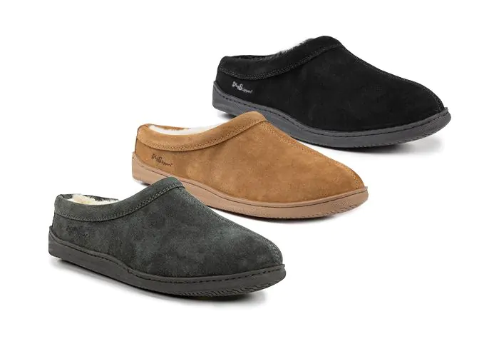 MySlipper mens suede faux Sherpa Moccasin Slipper by MyPillow. 8 MyPillow MySlippers Men main image 3